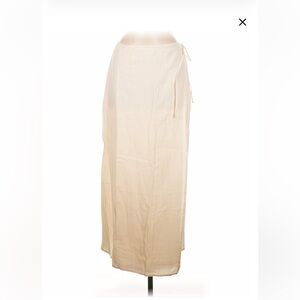 J. Crew Cream Skirt with Tie Accent
